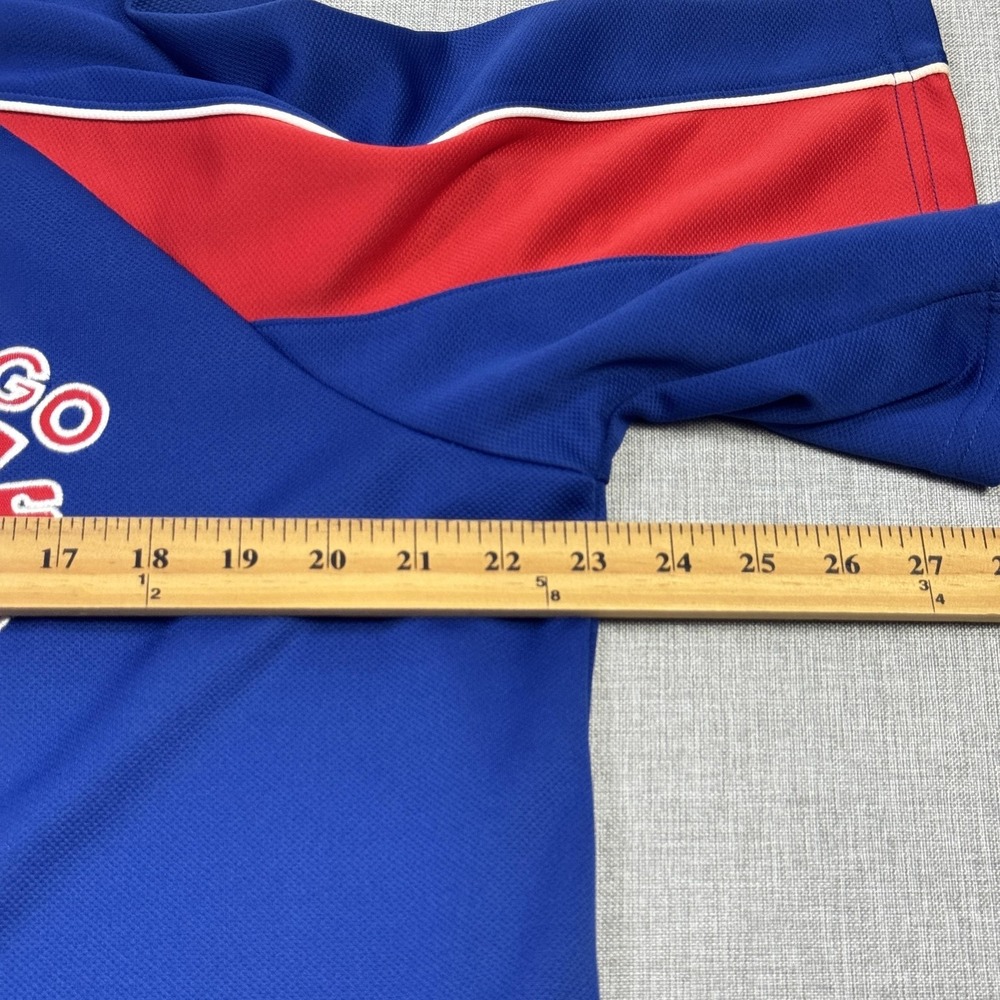 Majestic Chicago Cubs Jersey Mens L Blue MLB Baseball Button Front‎ Authentic 6 - Picture 11 of 12